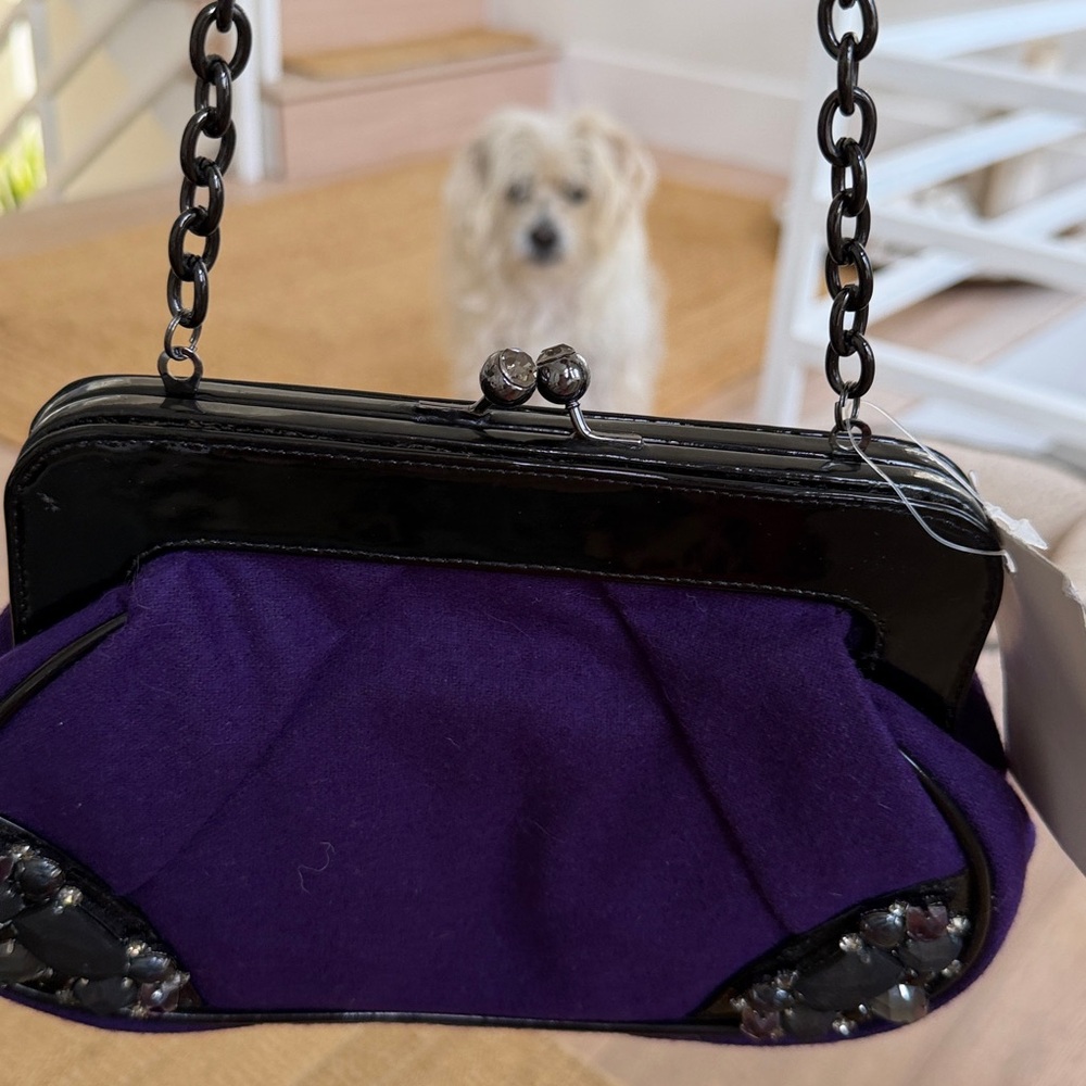 Free People Brand Vintage Retro 50s 60s Look Shoulder Purple Jewels Bag 🌈 - Picture 4 of 8